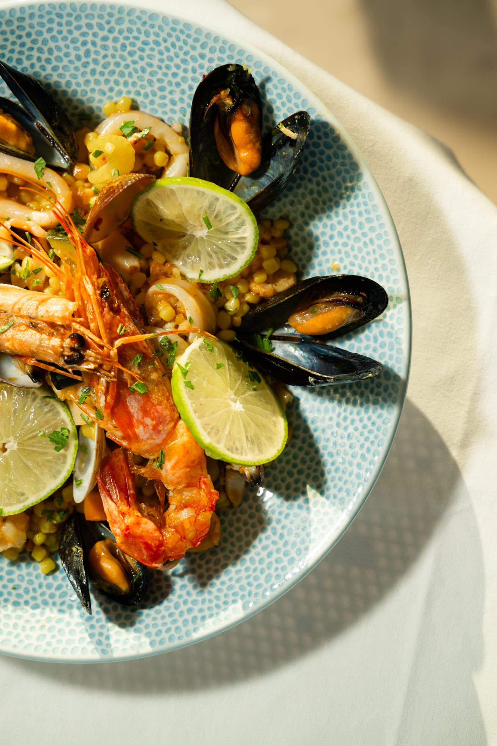 Grigliata di mare con gamberi e cozze